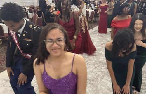 JROTC students dancing
